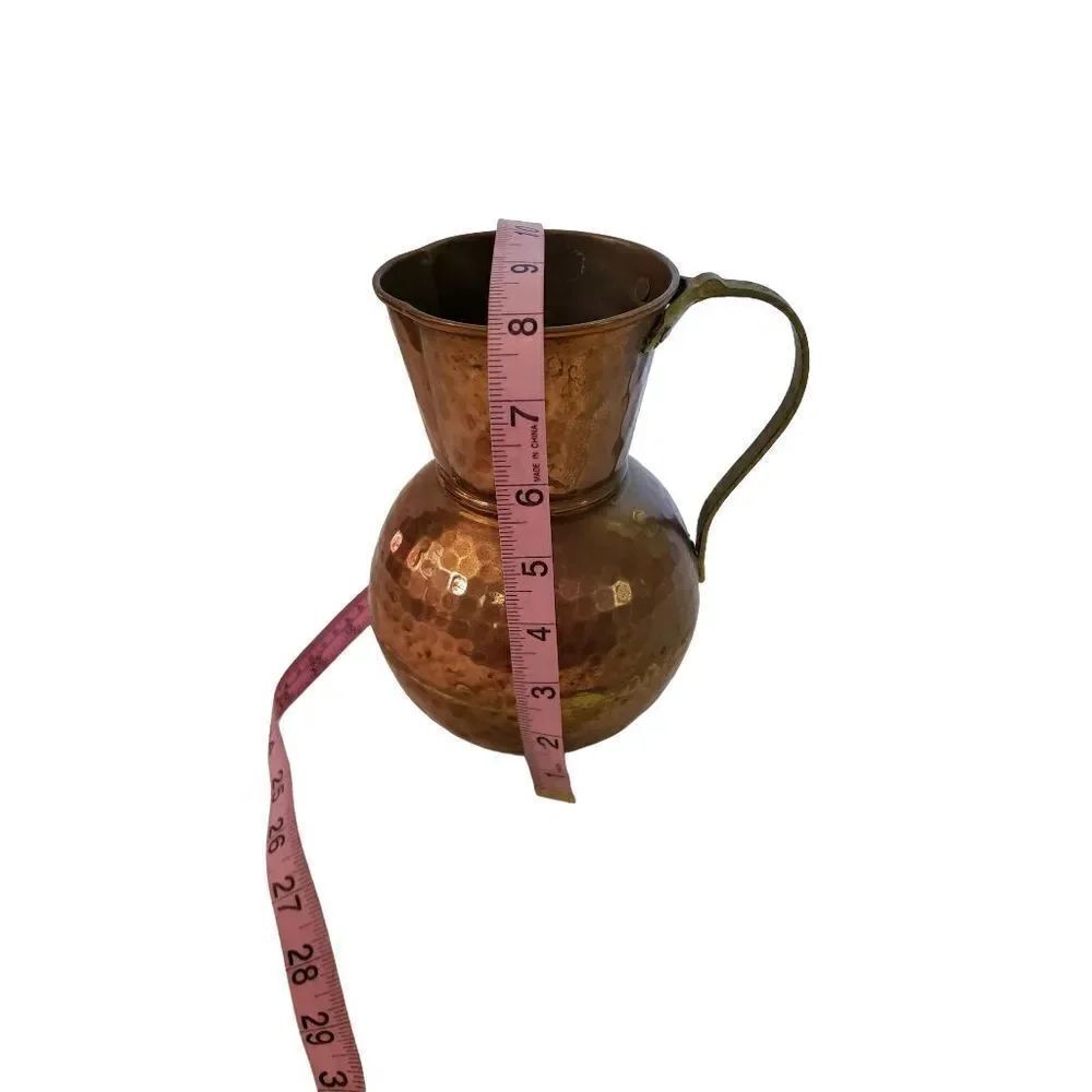 Copper Pitcher w/Brass Handle - Picture 9 of 9